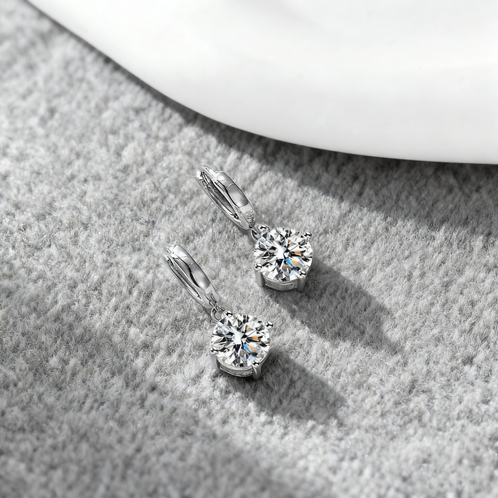 Eternal Circle Zircon Drop Earrings – S925 Silver, Commitment & Harmony