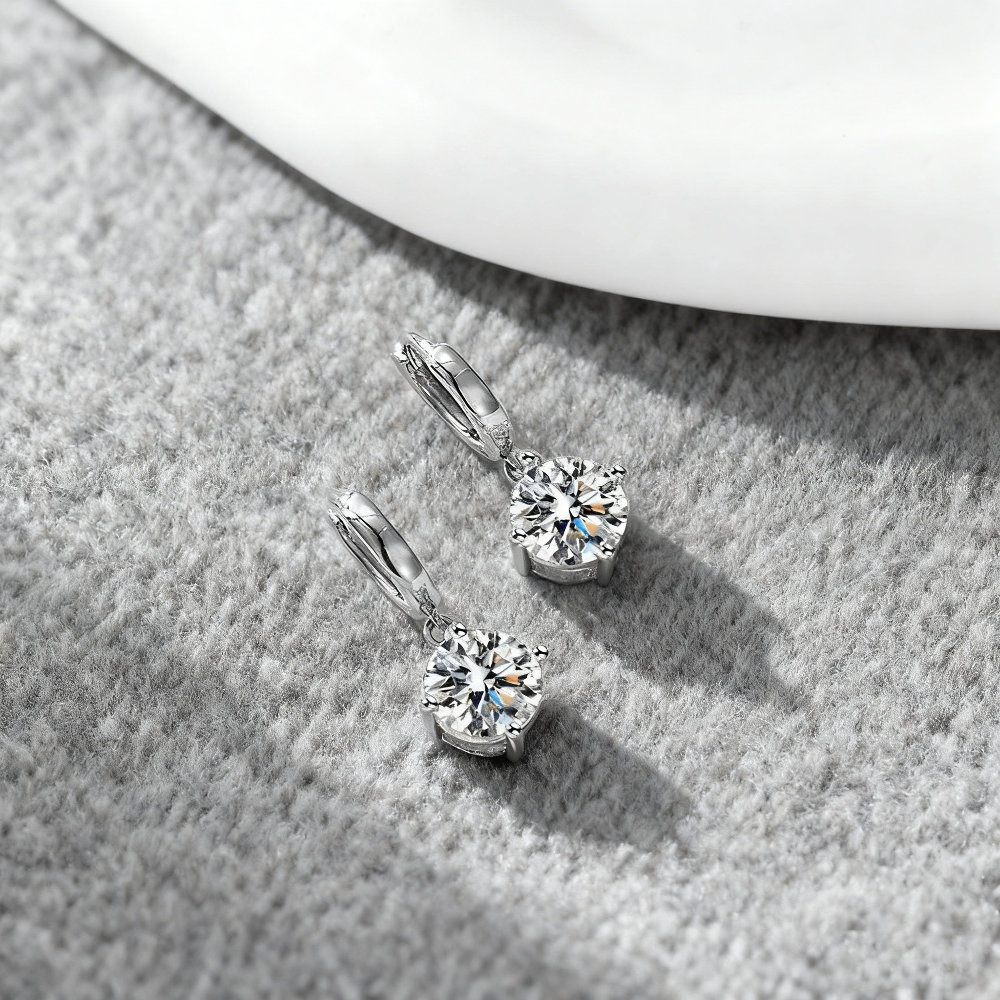 Eternal Circle Zircon Drop Earrings – S925 Silver, Commitment & Harmony