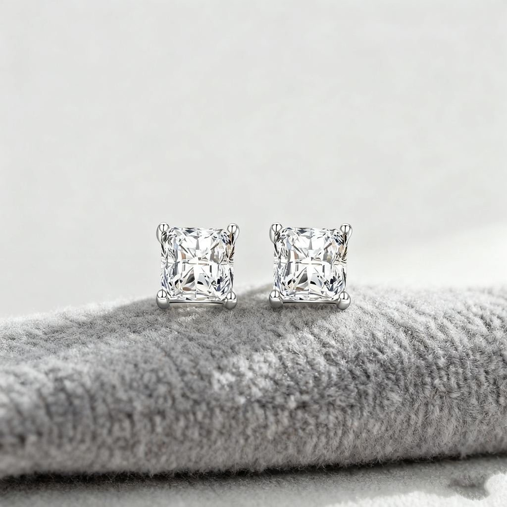 Crystal Glow Zircon Studs – S925 Silver, Elegant & Confident