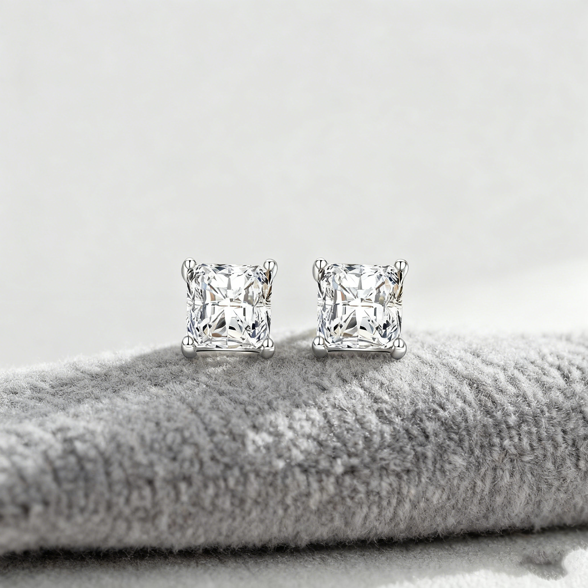 Crystal Glow Zircon Studs – S925 Silver, Elegant & Confident