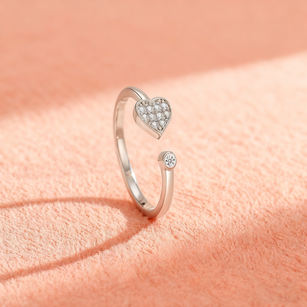 Confession Promise Zircon Ring – S925 Silver, Love & Devotion