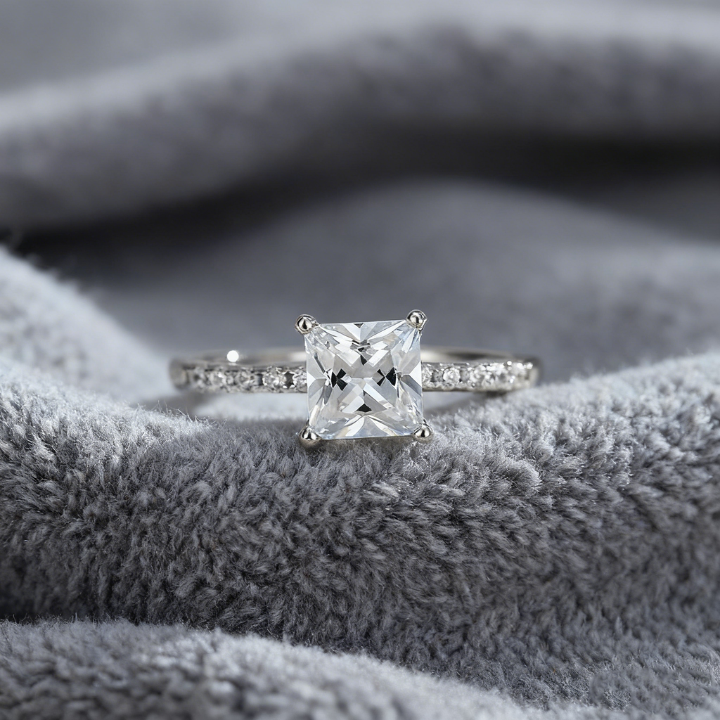 Edge of Devotion Zircon Ring – S925 Silver, Commitment & Elegance