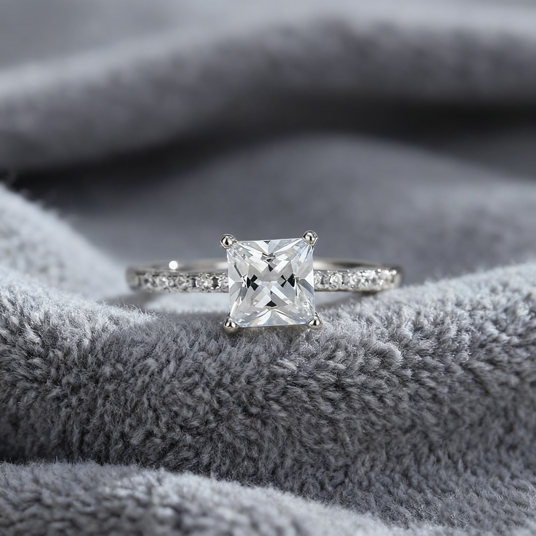 Edge of Devotion Zircon Ring – S925 Silver, Commitment & Elegance