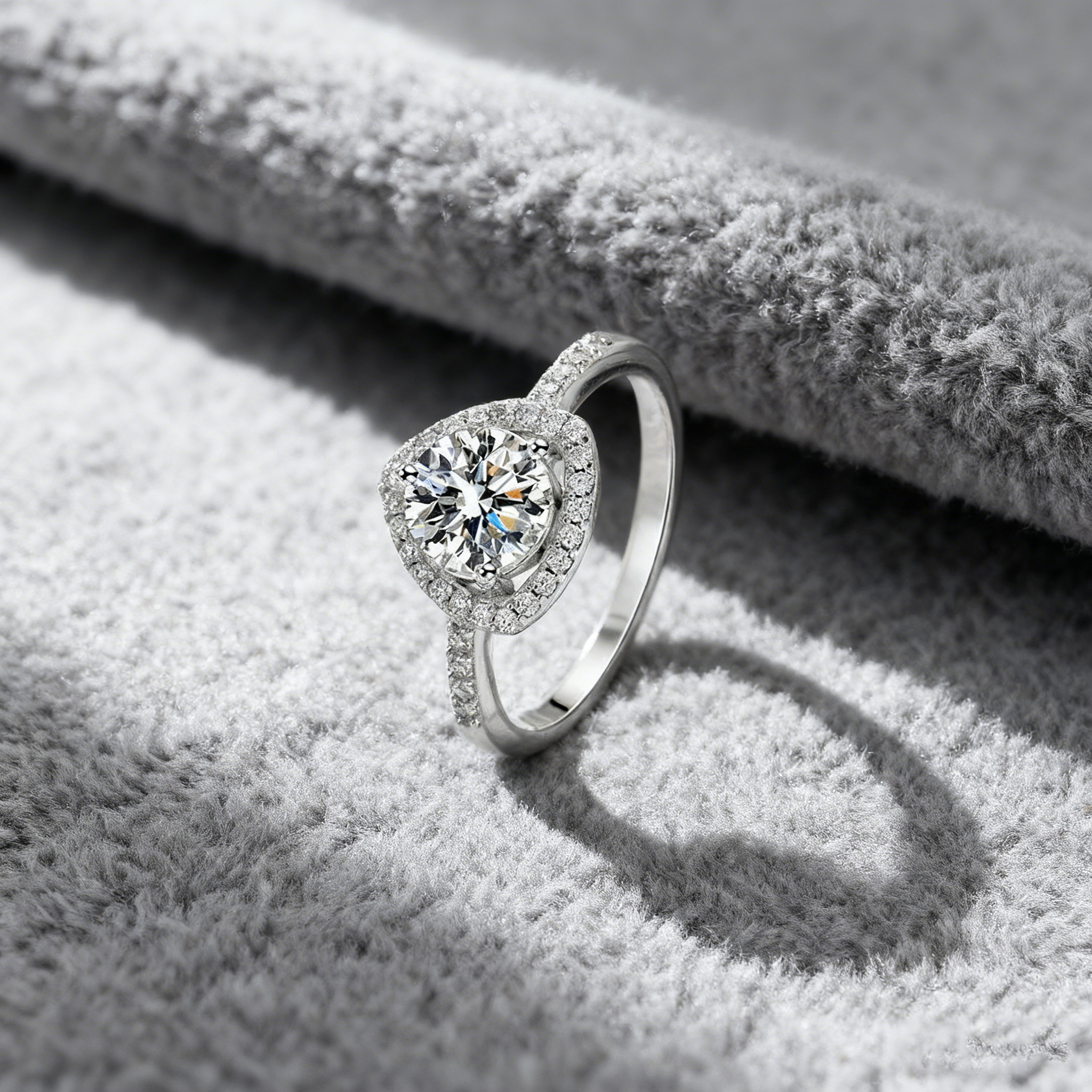 Triangular Facet Zircon Ring – S925 Silver, Eternal Love & Companionship