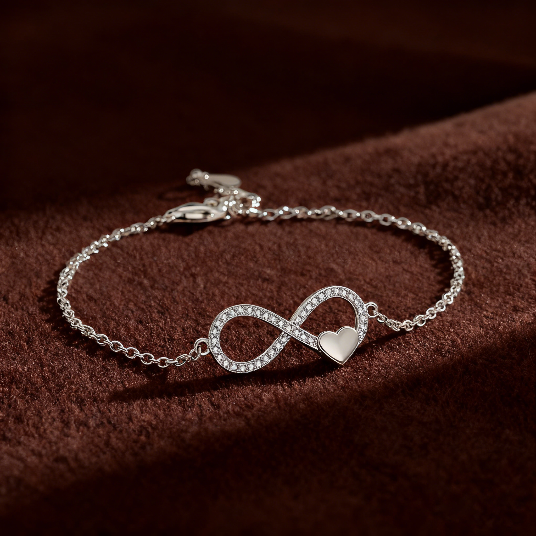 Möbius Love Zircon Bracelet – Infinite Connection in S925 Silver