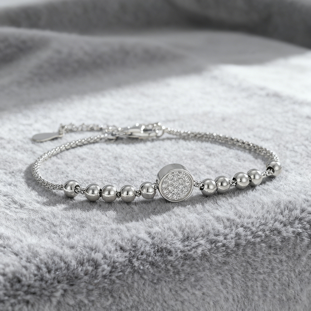 Complete Joy Zircon Bracelet – S925 Silver, Harmony & Small Blessings