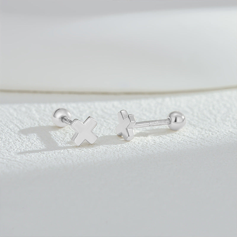 Limitless X Stud Earrings – S925 Silver, Courage & Infinite Possibilities