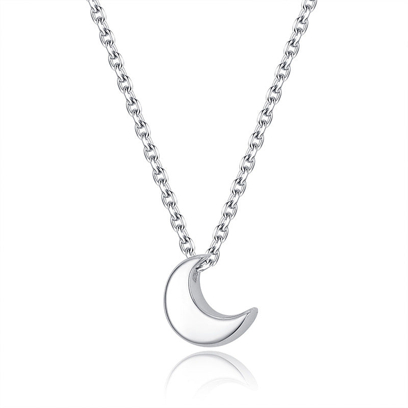 Luna Charm Necklace – Sterling Silver Moon