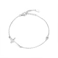Cross Zircon Bracelet – S925 Silver Symbol of Faith & Protection