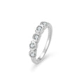 Minimalist Bubble Circle Zircon Ring – S925 Silver, Radiant & Refined