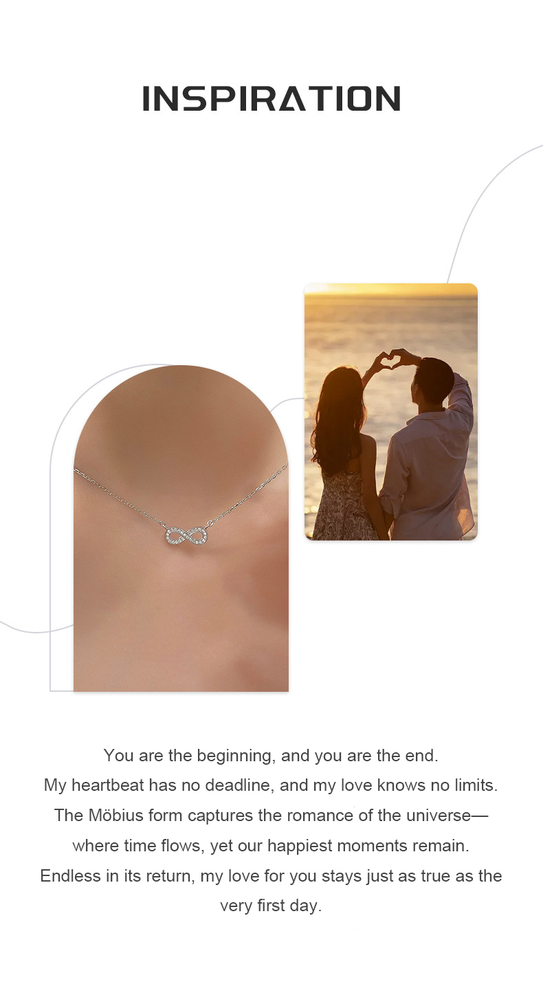 Infinity Twist Necklace – Sterling Silver Möbius