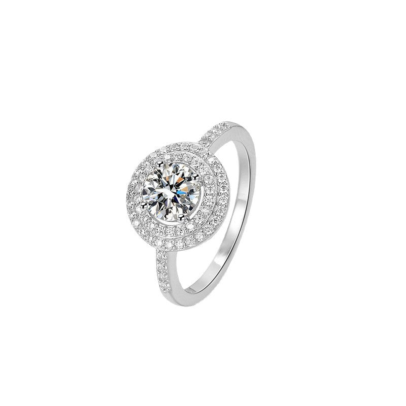 Complete Circle Pavé Zircon Ring – S925 Silver, Eternal Love & Harmony