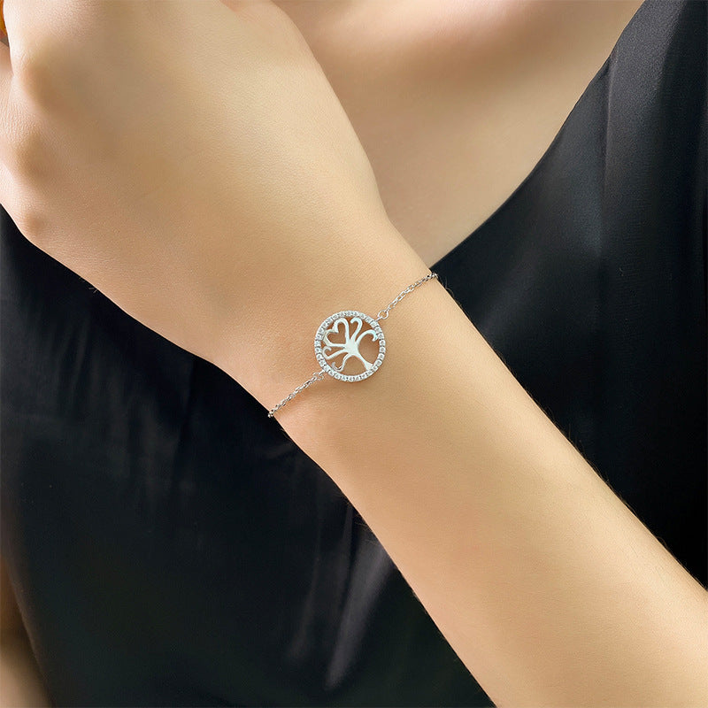 Tree of Life Zircon Bracelet – Growth & Resilience in S925 Silver