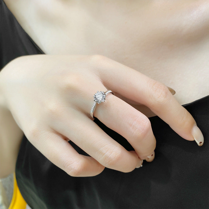 Infinite Love Circle Zircon Ring – S925 Silver, Eternal Blessings