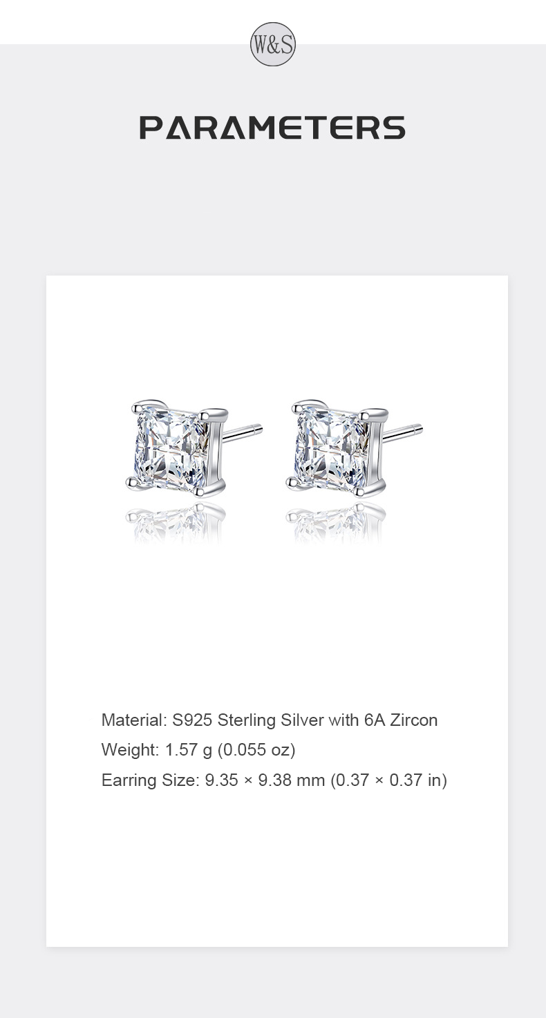 Crystal Glow Zircon Studs – S925 Silver, Elegant & Confident