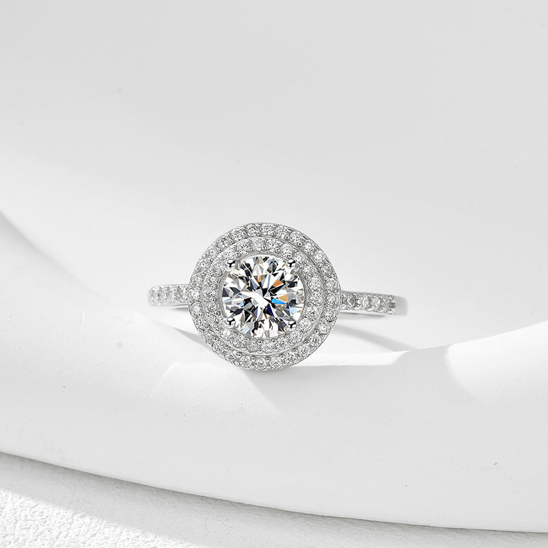 Complete Circle Pavé Zircon Ring – S925 Silver, Eternal Love & Harmony