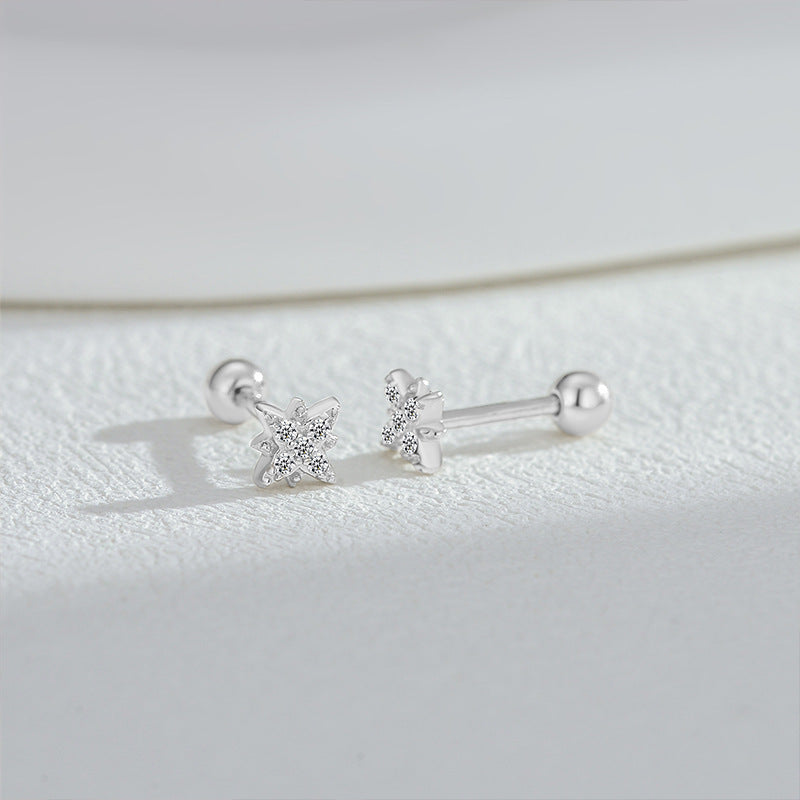 Radiant Star Zircon Studs – S925 Silver, Brilliance & Infinite Potential