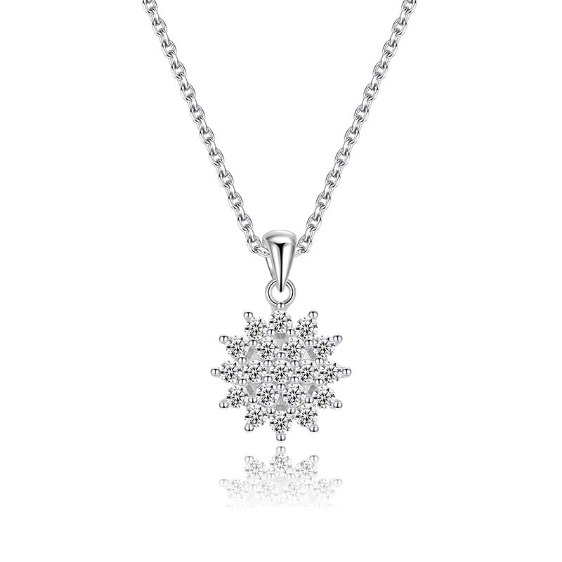 Radiant Sunflower Necklace – Full Pavé Sparkle