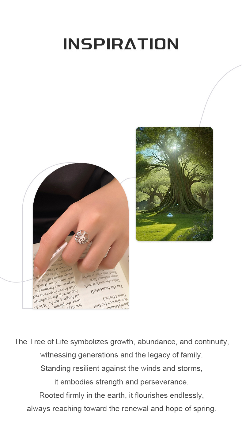 Tree of Life Silver Ring – S925, Growth & Legacy