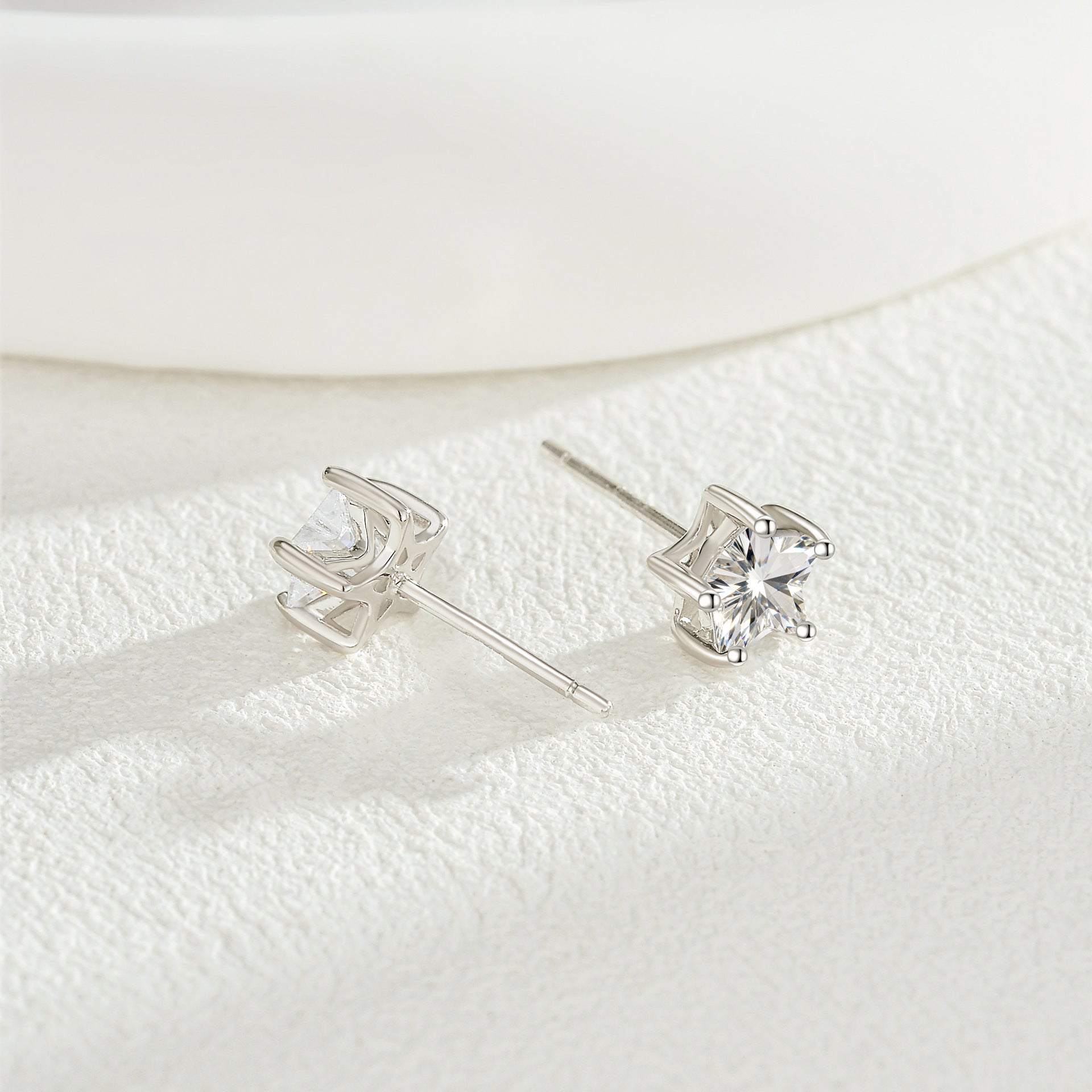 Starlight Guardian Zircon Studs – S925 Silver, Lucky & Daring