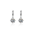 Eternal Circle Zircon Drop Earrings – S925 Silver, Commitment & Harmony