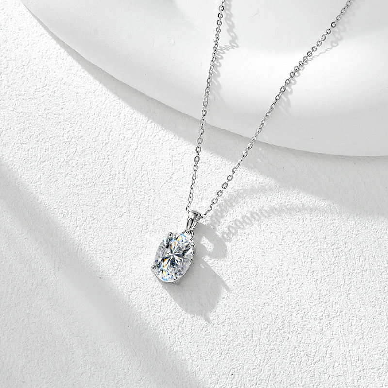 Classic Four-Prong Necklace – Sterling Silver & 6A Zircon
