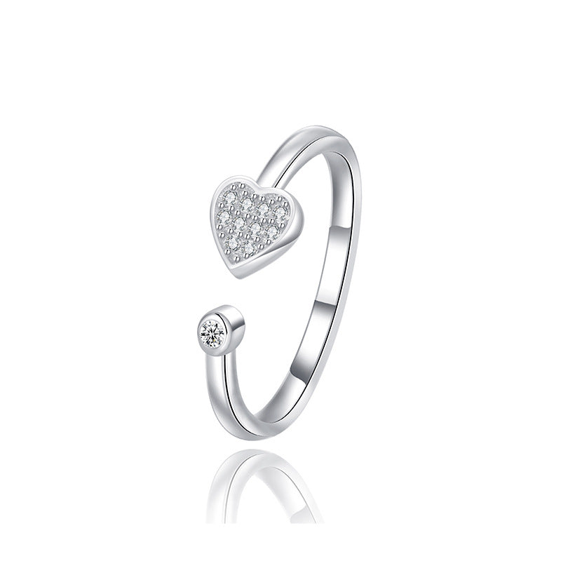 Confession Promise Zircon Ring – S925 Silver, Love & Devotion