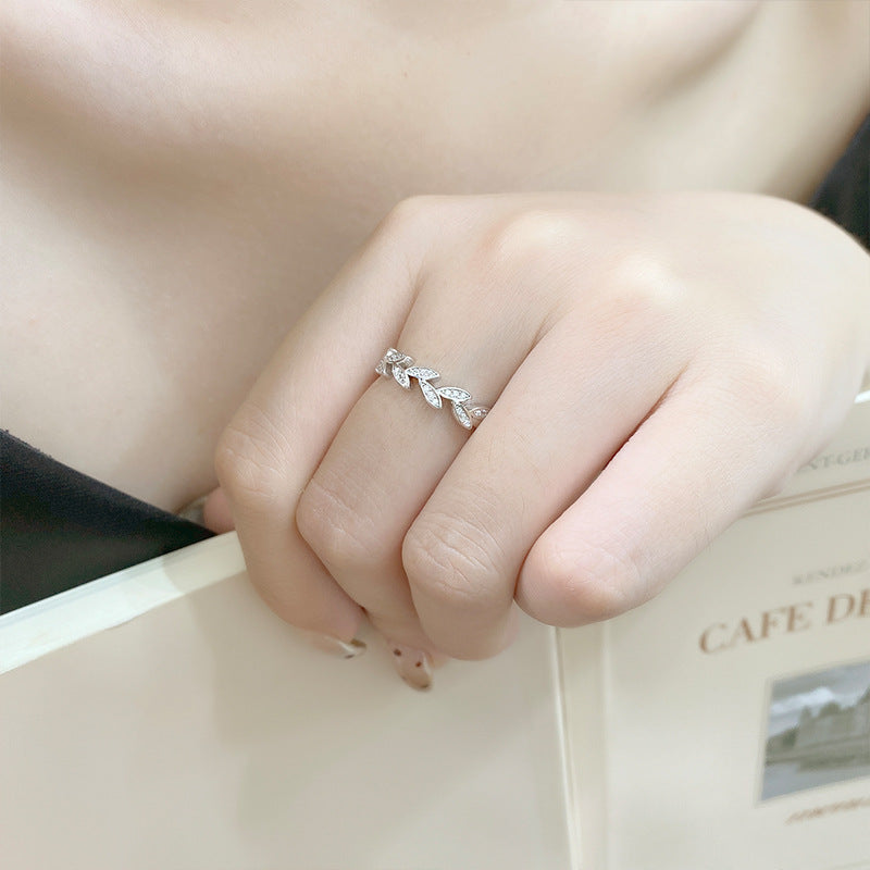 Wisteria Bloom Zircon Ring – S925 Silver, Elegance & Romance