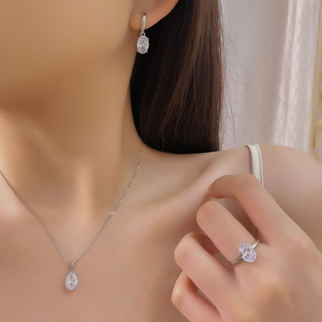 Classic Four-Prong Necklace – Sterling Silver & 6A Zircon