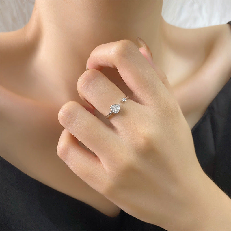 Confession Promise Zircon Ring – S925 Silver, Love & Devotion