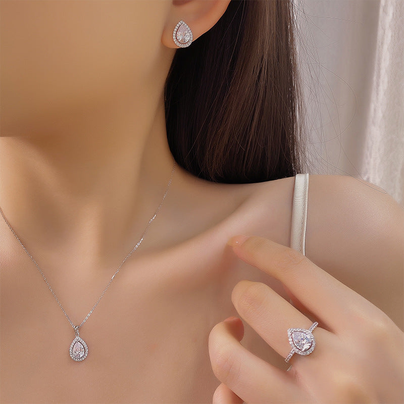 Marquise Sparkle Zircon Ring – S925 Silver, Unique & Bold Design