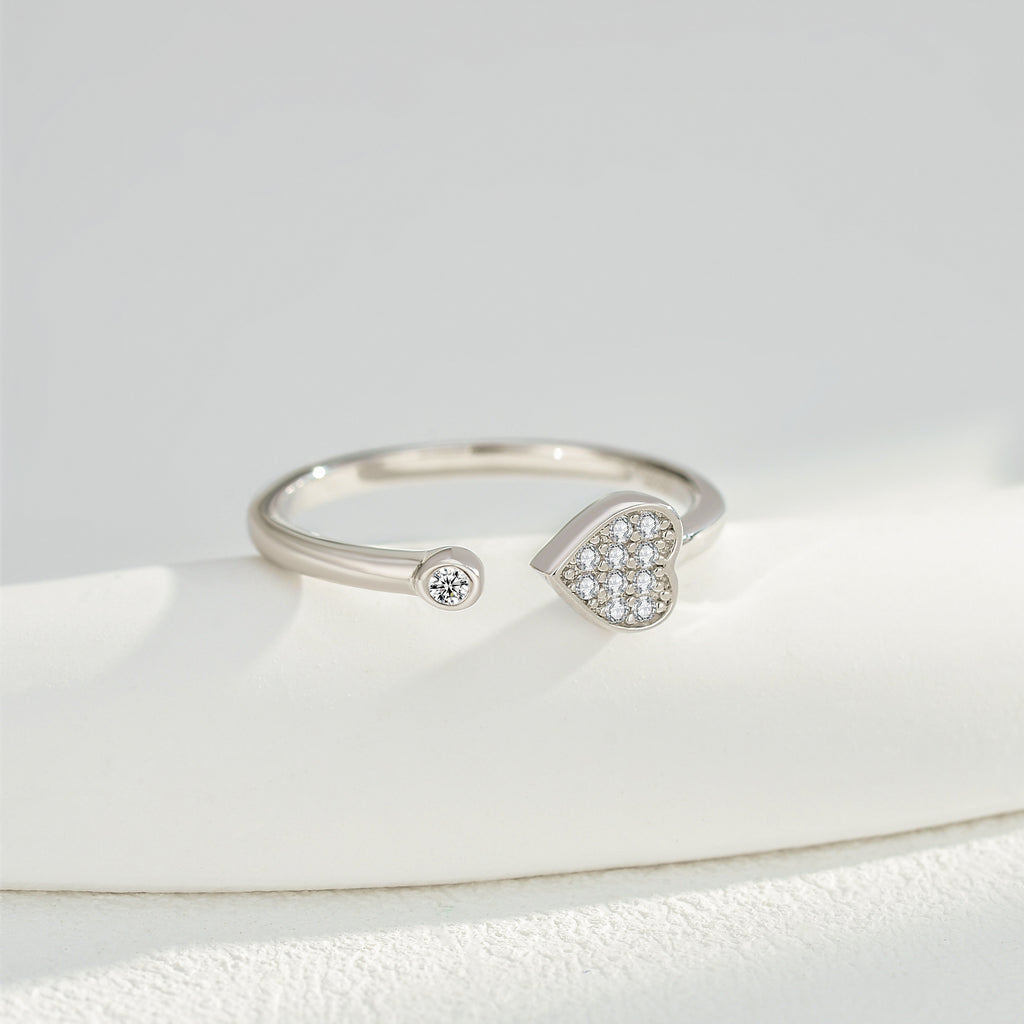 Confession Promise Zircon Ring – S925 Silver, Love & Devotion