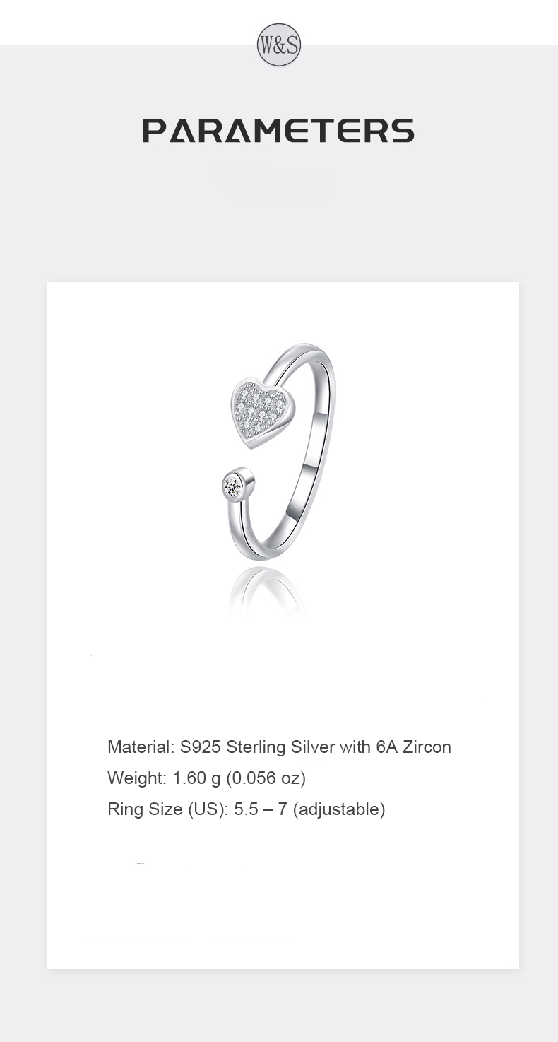 Confession Promise Zircon Ring – S925 Silver, Love & Devotion