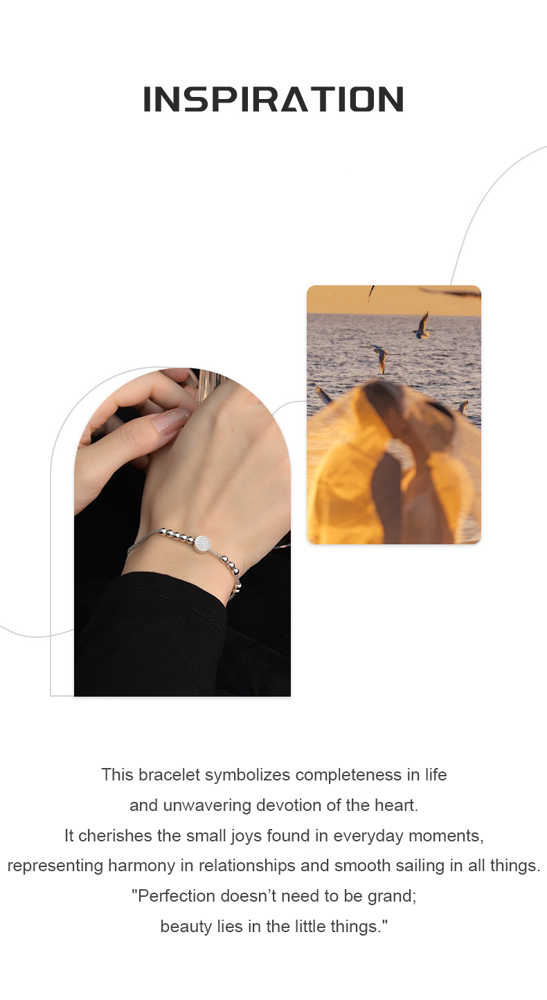 Complete Joy Zircon Bracelet – S925 Silver, Harmony & Small Blessings