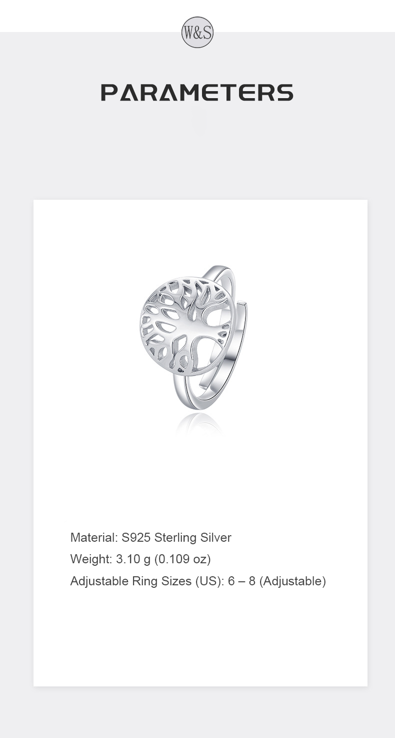 Tree of Life Silver Ring – S925, Growth & Legacy