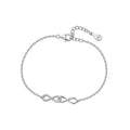 Double Möbius Zircon Bracelet – Infinite Love in S925 Silver
