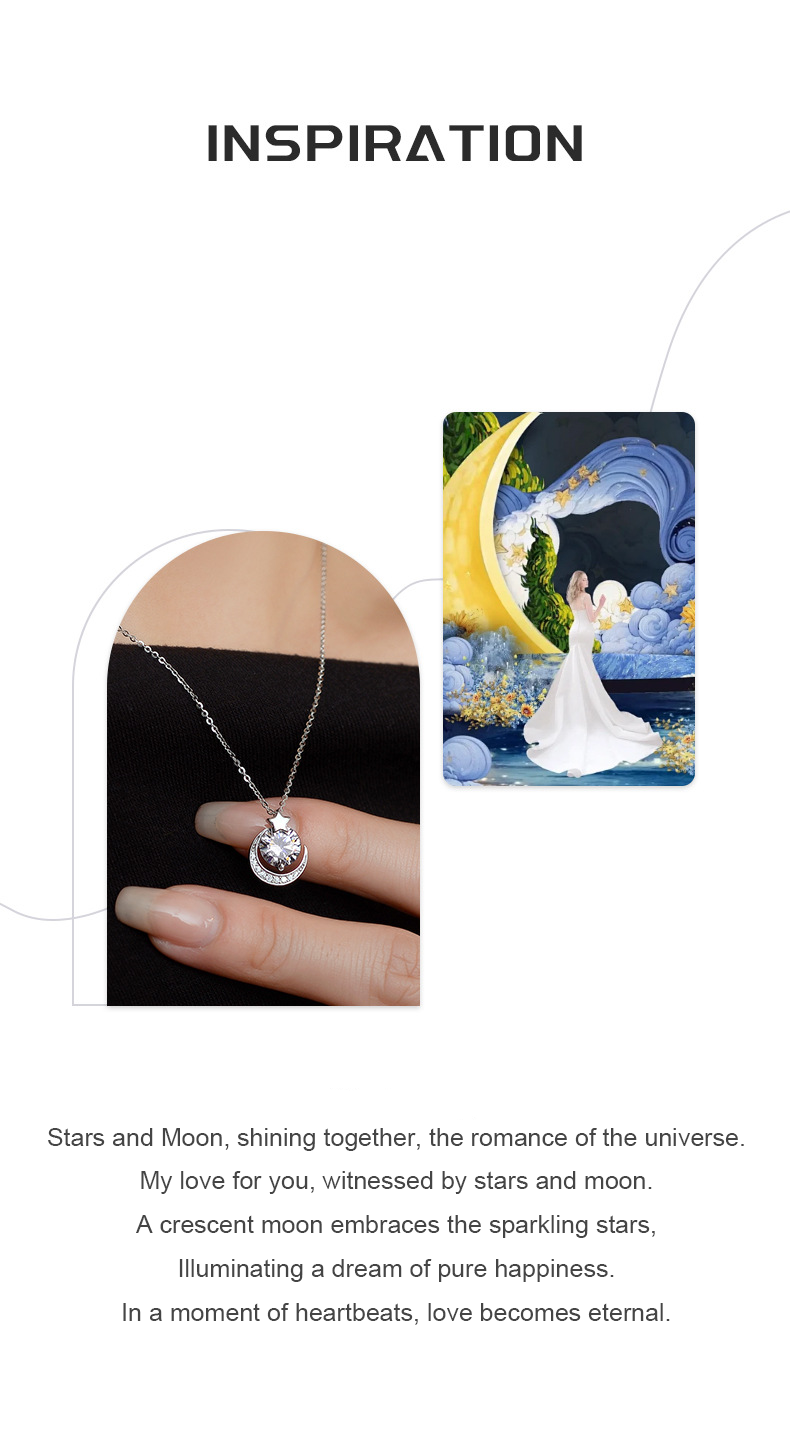 Luna Serenity Necklace – Moon & Star Healing Light