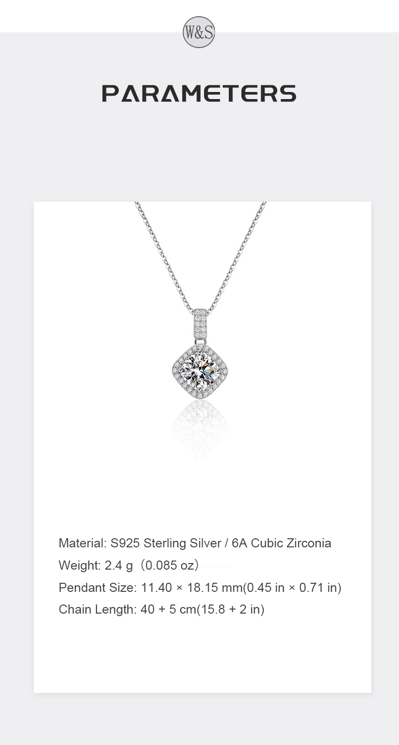 Elysian Necklace – Square Sparkle Harmony