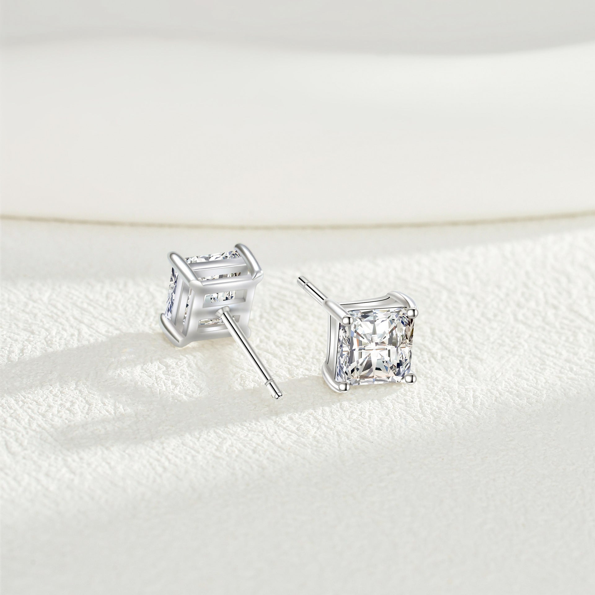 Crystal Glow Zircon Studs – S925 Silver, Elegant & Confident