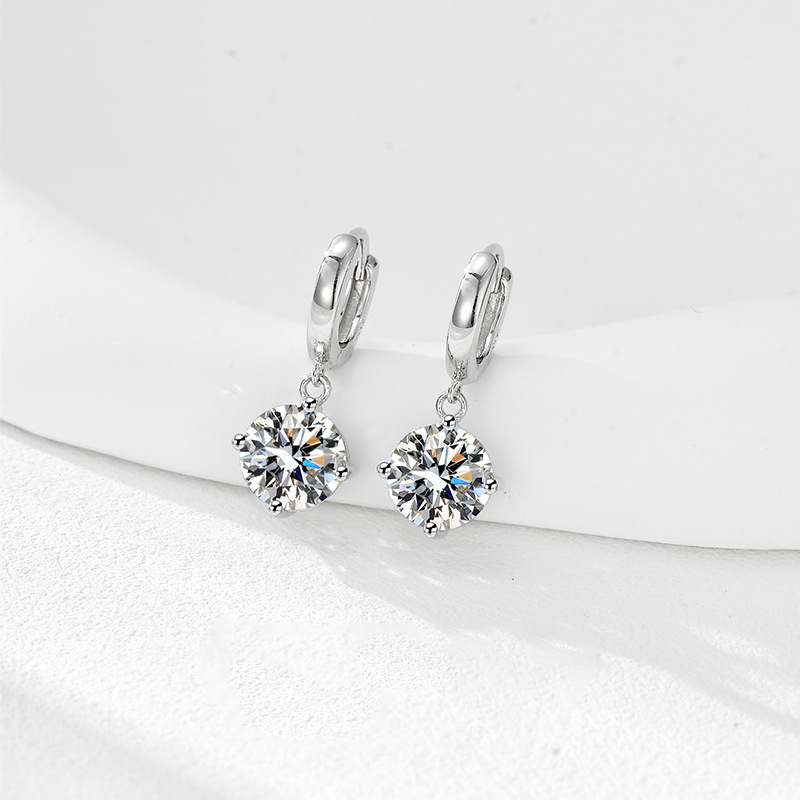 Eternal Circle Zircon Drop Earrings – S925 Silver, Commitment & Harmony