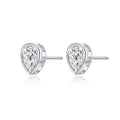 Radiant Teardrop Zircon Studs – S925 Silver, Grace & Warmth