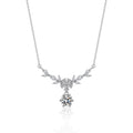 Blooming Wisteria Necklace – Sterling Silver, Moissanite & 6A Zircon