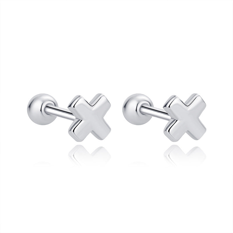 Limitless X Stud Earrings – S925 Silver, Courage & Infinite Possibilities